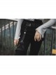 Steam Punk Diablo War-Hee Female Detachable Loop Denim Skinny Jeans