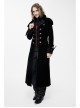 Gothic Triangle Metal Button Wine Velveteen Fake Two Pieces Shawl Collar Black Velveteen Coats