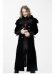 Gothic Triangle Metal Button Wine Velveteen Fake Two Pieces Shawl Collar Black Velveteen Coats