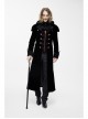 Gothic Triangle Metal Button Wine Velveteen Fake Two Pieces Shawl Collar Black Velveteen Coats