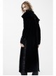 Gothic Triangle Metal Button Wine Velveteen Fake Two Pieces Shawl Collar Black Velveteen Coats