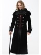 Gothic Triangle Metal Button Wine Velveteen Fake Two Pieces Shawl Collar Black Velveteen Coats