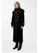 Gothic Triangle Metal Button Wine Velveteen Fake Two Pieces Shawl Collar Black Velveteen Coats