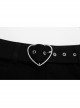 Steam Punk Female Casual Heart Belt Metal Zipper Shorts
