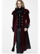 Gothic Triangle Metal Button Black Velveteen Fake Two Pieces Shawl Collar Wine Velveteen Coats
