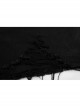 Steam Punk Casual Female Rose Embroidery Black Denim Shorts