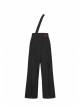 Steam Punk Female High Waist Wide Legged Stitching Strap Pants