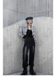 Steam Punk Female High Waist Wide Legged Stitching Strap Pants