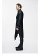 Punk Red Burnt Out Applique Collar Black Glued Suede False Two Pieces Men Removable Hooded Jacket