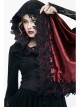 Gothic Lace Big Horn Sleeve Pointed Hat Suede Velveteen Floral Lady Tunic Voluminous Skirt wine red Satin hat black Coats