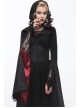 Gothic Lace Big Horn Sleeve Pointed Hat Suede Velveteen Floral Lady Tunic Voluminous Skirt wine red Satin hat black Coats