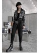 Steam Punk Casual Female Black Elastic Buckle Harem Pants