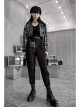 Steam Punk Casual Female Black Elastic Buckle Harem Pants