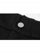 Steam Punk Casual Female Black Elastic Buckle Harem Pants