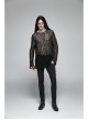 Steam Punk Male Casual Black Ripped Pullover Sweater
