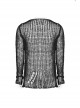 Steam Punk Male Casual Black Ripped Pullover Sweater