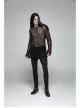Steam Punk Male Casual Black Ripped Pullover Sweater