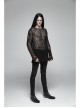 Steam Punk Male Casual Black Ripped Pullover Sweater