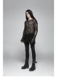 Steam Punk Male Casual Black Ripped Pullover Sweater