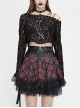 Hollow Out Irregular Collar Coarse Wax Rope Straps Long Sleeve Balck Punk T-Shirt