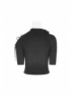 Steam Punk Female Black Bow Lace-Up Ice Silk T-shirt