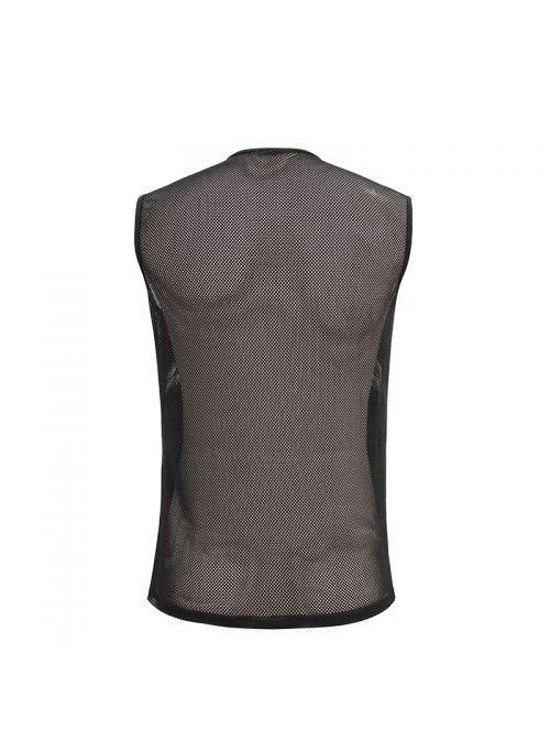 Shiny Knits Splice Armor Modeling Mesh Black Punk Vest