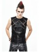 Shiny Knits Splice Armor Modeling Mesh Black Punk Vest