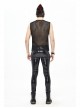 Shiny Knits Splice Armor Modeling Mesh Black Punk Vest