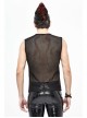 Shiny Knits Splice Armor Modeling Mesh Black Punk Vest