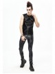 Shiny Knits Splice Armor Modeling Mesh Black Punk Vest