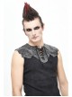 Black Striped Knitting Shoulder White Armor Shape Chest Lace-Up Punk Vest