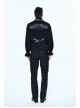 Black And Silver Printed Jacquard Button Gothic Waistcoat