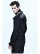 Black And Silver Printed Jacquard Button Gothic Waistcoat