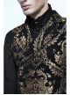 Black And Gold Palace Big Jacquard Pattern Short Gothic Waistcoat