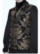 Black And Gold Palace Big Jacquard Pattern Short Gothic Waistcoat