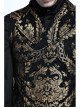 Black And Gold Palace Big Jacquard Pattern Short Gothic Waistcoat