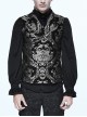 Black And Silver Palace Big Jacquard Pattern Short Gothic Waistcoat