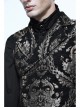 Black And Silver Palace Big Jacquard Pattern Short Gothic Waistcoat