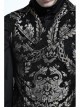 Black And Silver Palace Big Jacquard Pattern Short Gothic Waistcoat