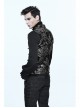 Black And Silver Palace Big Jacquard Pattern Short Gothic Waistcoat