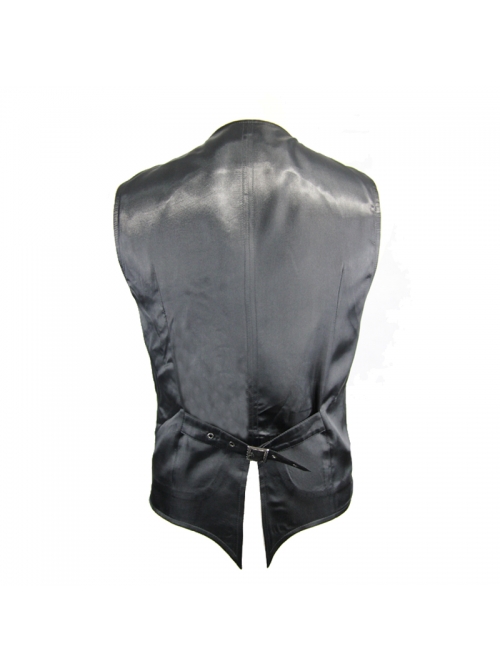 Chinese Frog Button Waist Loop Buckle Black Gothic Waistcoat
