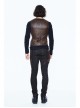 Brown Striped Bronzing Retro Bags Clasp Back Waist Loops Punk Waistcoat