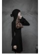 Gothic Witch Black Soft Woolen Hooded Dress