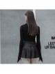 Steam Punk Female Woolen High Collar Irregular Hem Pullover Sweater