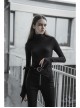 Steam Punk Female Woolen High Collar Irregular Hem Pullover Sweater