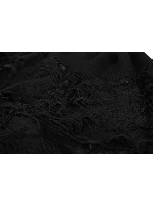 Gothic Female Retro Black Rose Lace-up Mesh Dress
