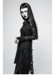 Gothic Female Retro Black Rose Lace-up Mesh Dress