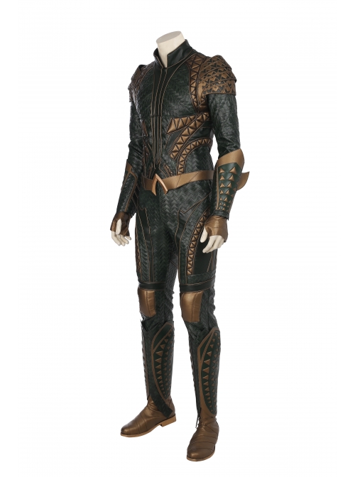 Justice League Aquaman Arthur Curry Battle Suit Halloween Cosplay Costume Full Set