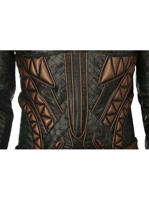 Justice League Aquaman Arthur Curry Battle Suit Halloween Cosplay Costume Full Set