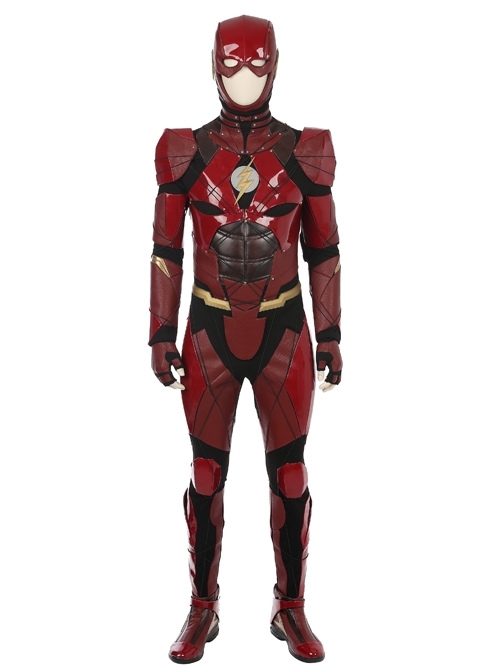 Justice League The Flash Barry Allen Halloween Cosplay Costume Full Set